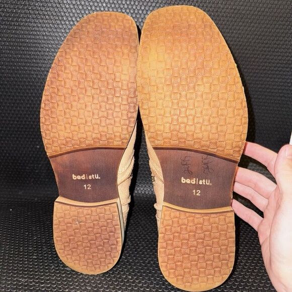 Bed Stu Men's Brown Tan Cowboy Western Casual Ankle Leather Boots Size 12 - Picture 7 of 8